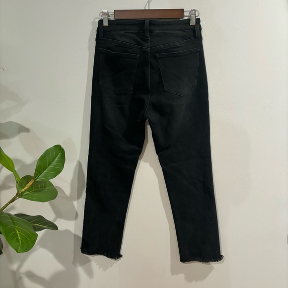 Buckle - Willow & Root -  The Mom Jean Straight Leg Raw Hem Black Size 26 - Picture 5 of 11